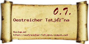 Oestreicher Tatjána névjegykártya